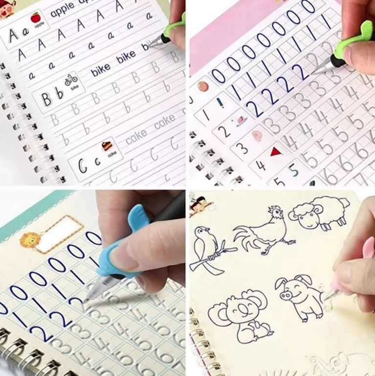 Kit de Caligrafía Infantil – 4 Libros para Aprender a Escribir