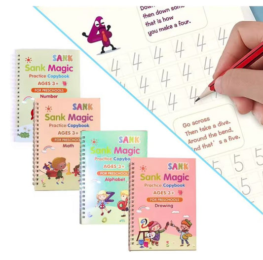 Kit de Caligrafía Infantil – 4 Libros para Aprender a Escribir